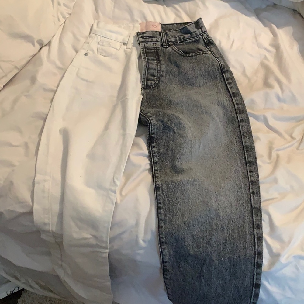 Revice two tone mom jeans